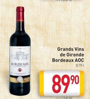 Víno Bordeaux Grands Vins de Gironde