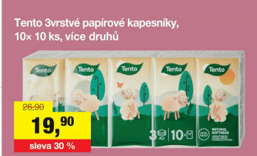 Papírové kapesníčky 3vrstvé Tento