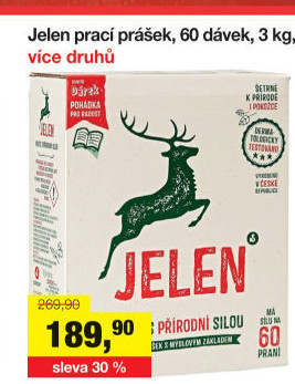 Prací prášek mýdlový Jelen
