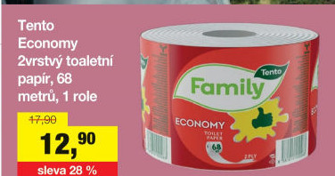 Toaletní papír 2vrstvý Economy Tento