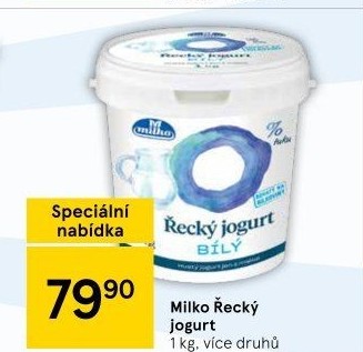 Bílý jogurt řecký 0% Milko