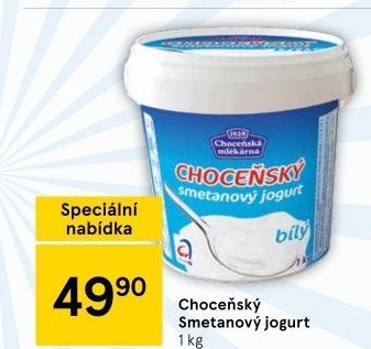 Bílý jogurt smetanový Choceňský