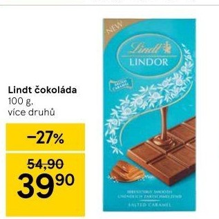 Čokoláda Lindor Lindt