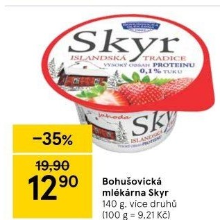 Dezert zakysaný ochucený Skyr Bohušovická mlékárna