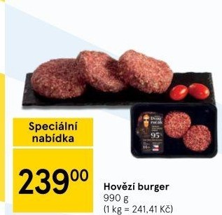 Hovězí burger dvouručák Kostelecké uzeniny