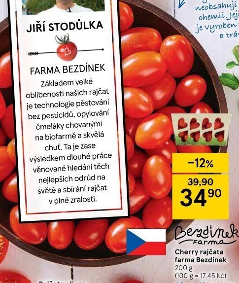 Rajčata cherry Farma Bezdínek