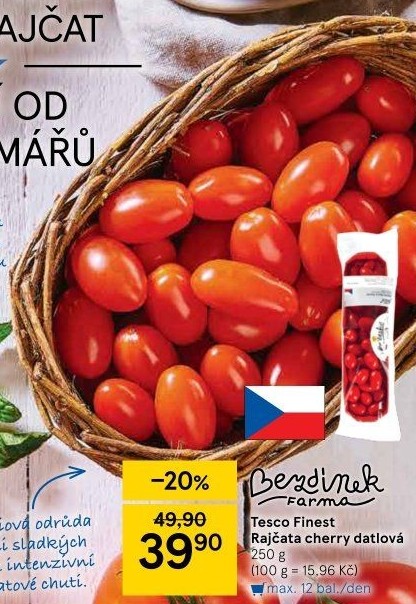 Rajčata cherry Tesco Finest