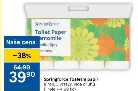Toaletní papír 3vrstvý Springforce