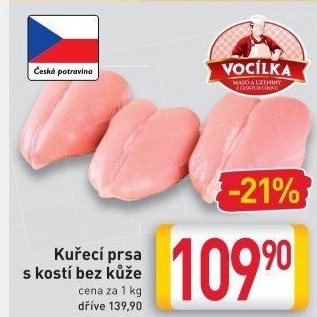 Kuřecí prsa s kostí Vocílka