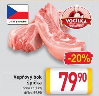 Vepřový bok s kostí špička Vocílka