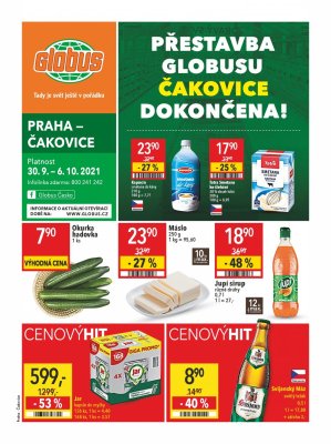 akční leták Globus 30.9.2021-6.10.2021