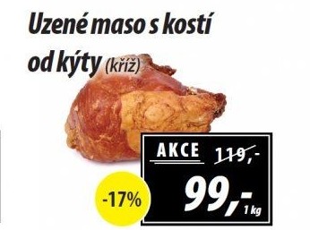 Uzené maso od kýty s kostí