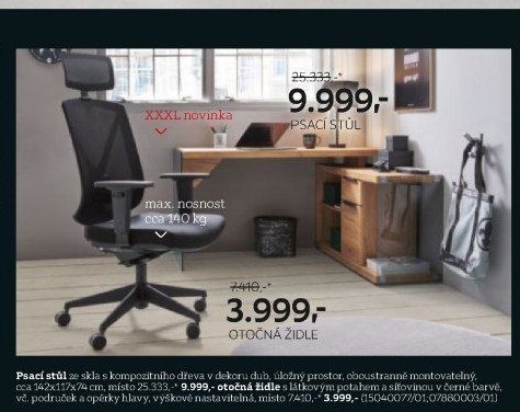 PSACÍ STŮL S ÚLOŽNÝM PROSTOREM