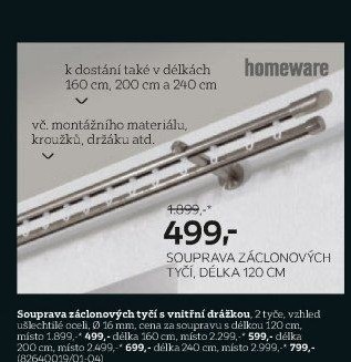 SOUPRAVA ZÁCLONOVÝCH TYČÍ