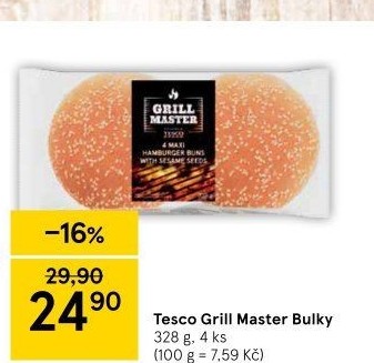 Bulka na hamburger Grill Master Tesco