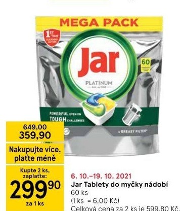 Kapsle do myčky Jar