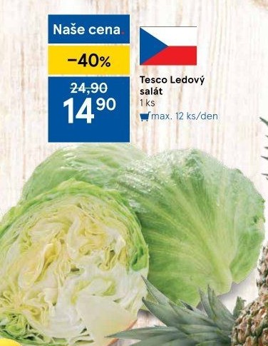 Salát ledový Tesco