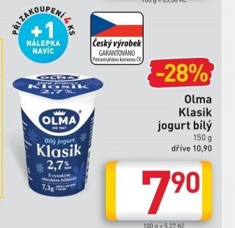 Bílý jogurt Klasik Olma