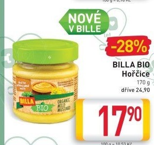 Hořčice bio Billa