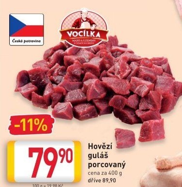 Hovězí maso na guláš Vocílka