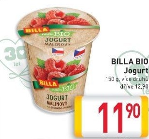 Jogurt ochucený Naše Bio Billa