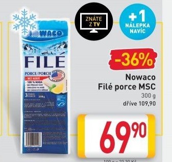 Rybí filé mražené Nowaco