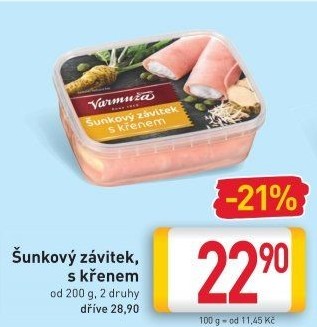 Šunkový závitek s křenem Varmuža