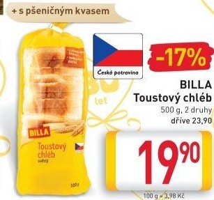 Toustový chléb Billa