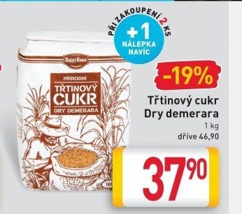 Třtinový cukr Dry Demerara HappyHome