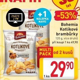 Brambůrky kotlíkové Bohemia Chips