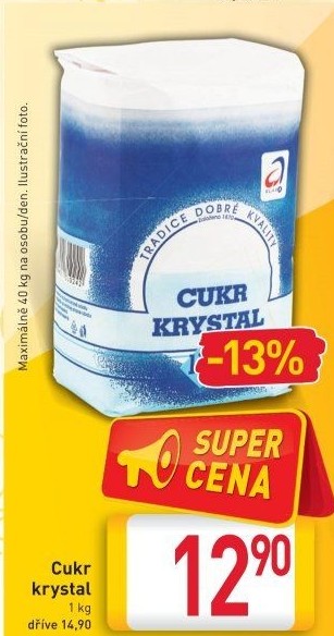 Cukr krystal Cukrovar Vrbátky