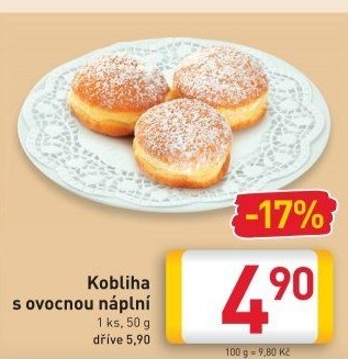 Kobliha s ovocnou náplní