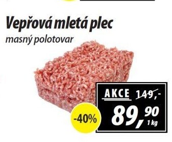Maso mleté vepřové z plece