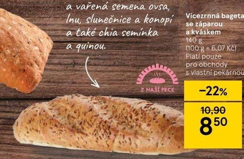 Bageta celozrnná se záparou