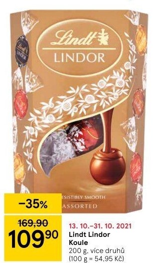 Bonboniéra Pralinky Lindor Lindt