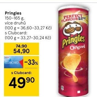 Chipsy Pringles - tubus