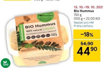 Hummus bio I Love Hummus