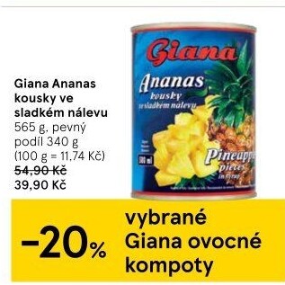 Kompot ananas Giana