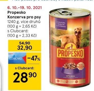 Konzerva pro psy Propesko