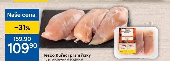 Kuřecí prsní řízky Tesco