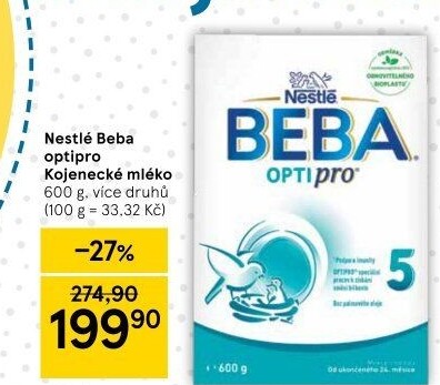 Mléčná výživa Beba Optipro Nestlé