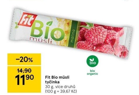 Müsli tyčinka bio Fit