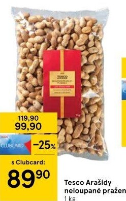 Neloupané arašídy Tesco