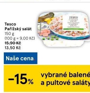 Pařížský salát Tesco