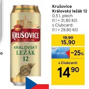 Pivo světlý ležák Královská 12° Krušovice