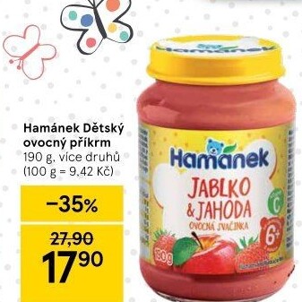 Přesnídávka ovocná Hamánek