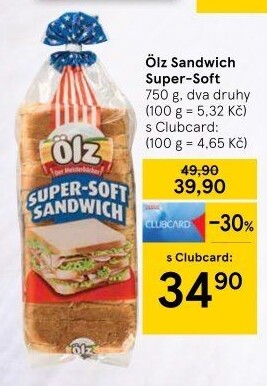 Toustový chléb Sandwich Soft Ölz