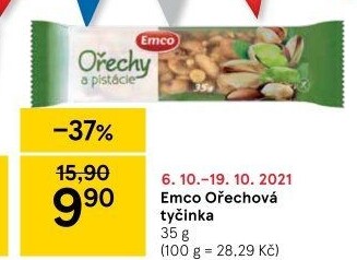 Tyčinka s ořechy Emco
