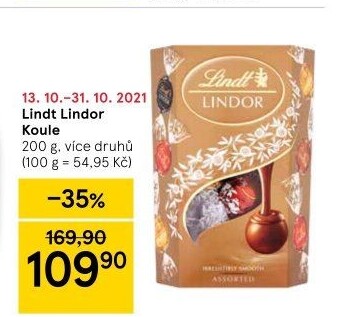 Bonboniéra Pralinky Lindor Lindt