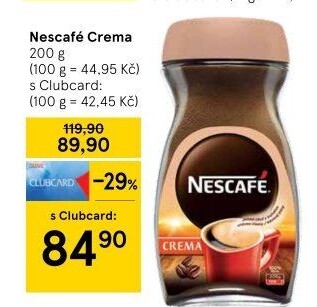 Instantní kávy Nescafé Crema